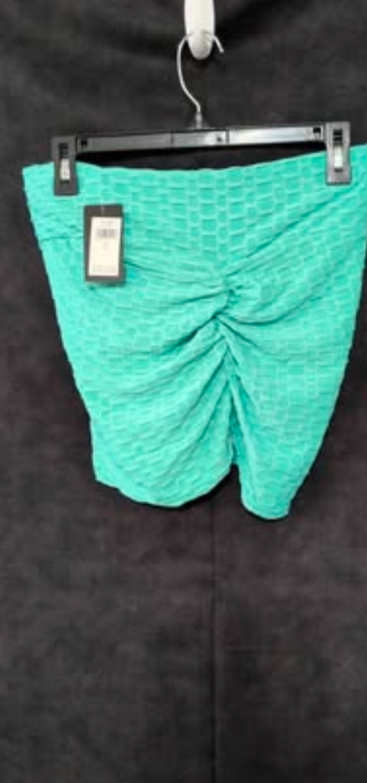 Green activewear shorts