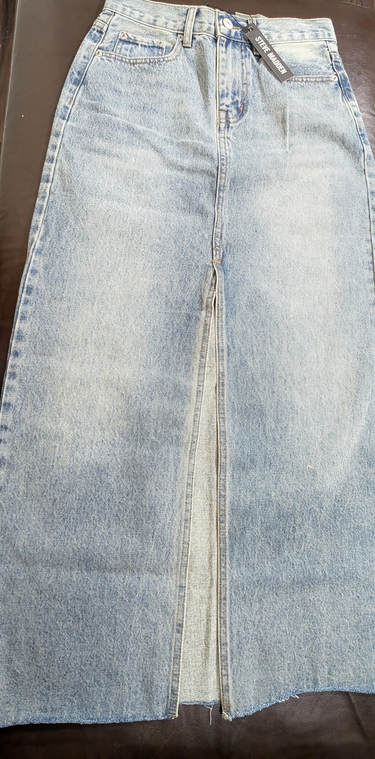 Women's denim long skirt. Steve Madden