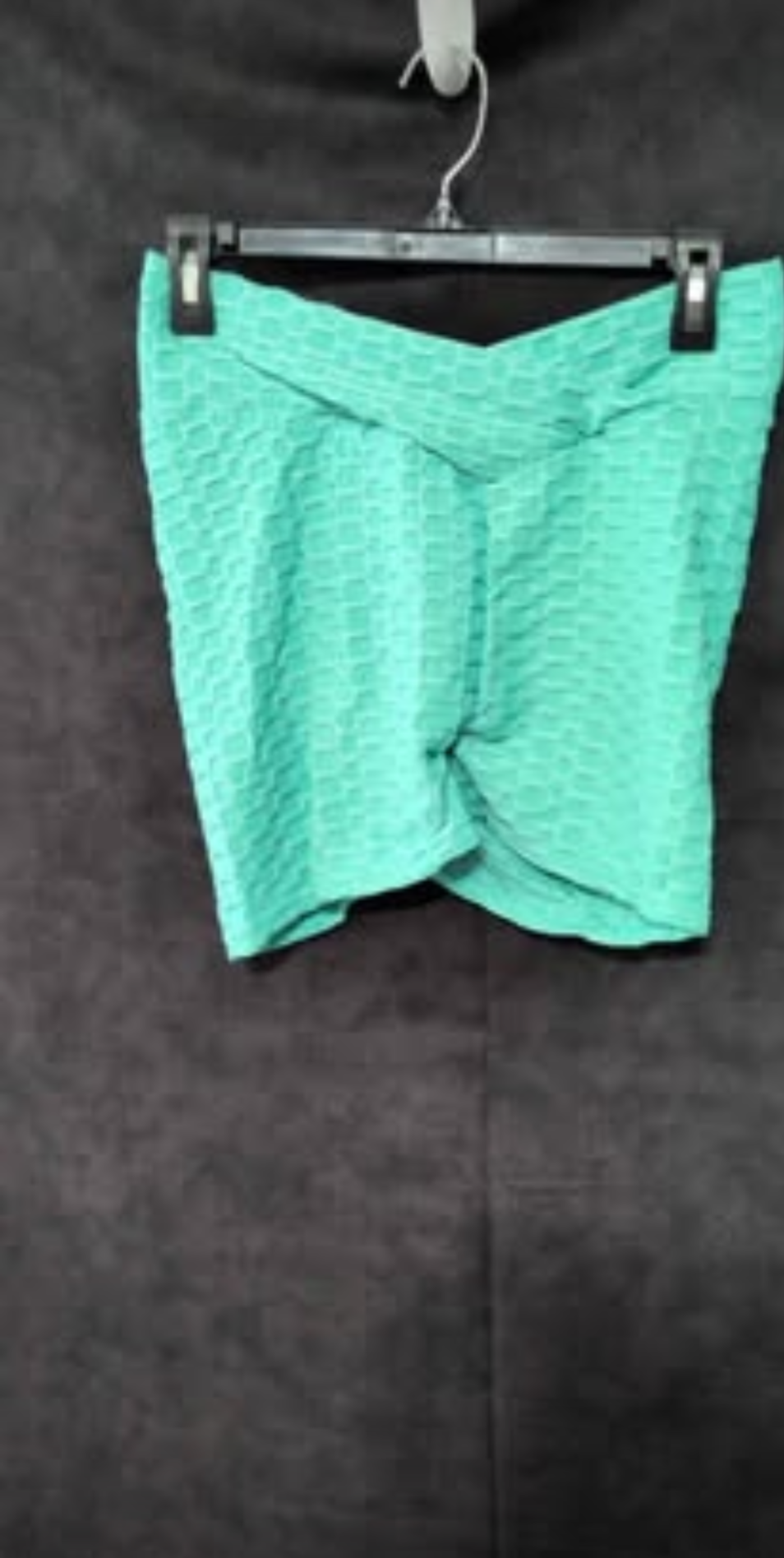 Green activewear shorts